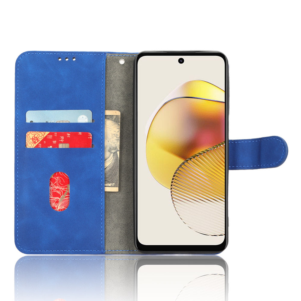 Anti-fall Phone Case For Motorola Moto G73 5G PU Leather Wallet Stand Skin-touch Feeling Phone Cover Anti-fall Phone Case For Motorola Moto G73 5G PU Leather Wallet Stand Skin-touch Feeling Phone Cover